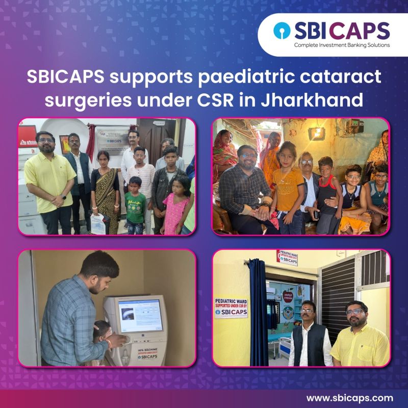 SBICAPS has supported paediatric cataract surgeries under CSR in Jharkhand